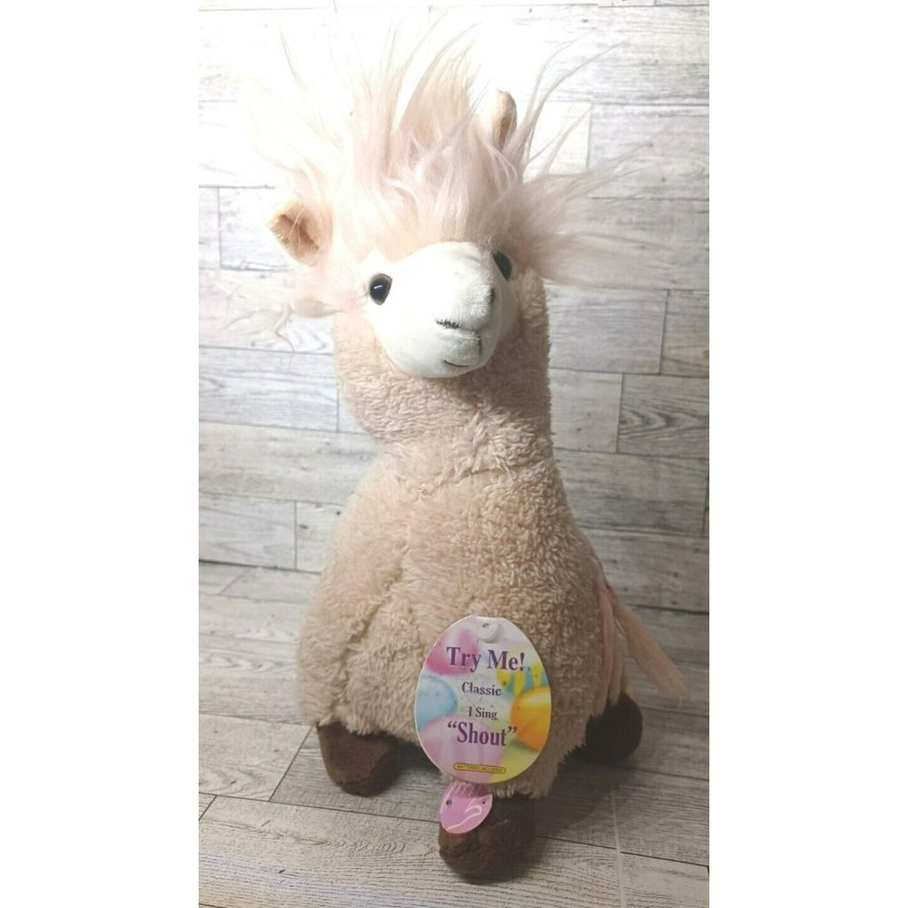 Dan Dee Happy Easter Llama Plush 12" Dances Sings Shout Stuffed Animal Doll TAGS